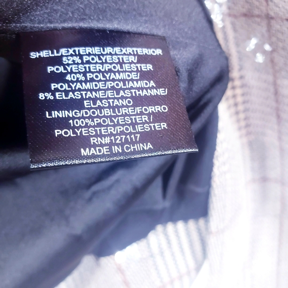 $495 NWT BADGLEY MISCHKA Plaid  Blazer Silver Coat XS Button down Sparkle Chic - Picture 11 of 14